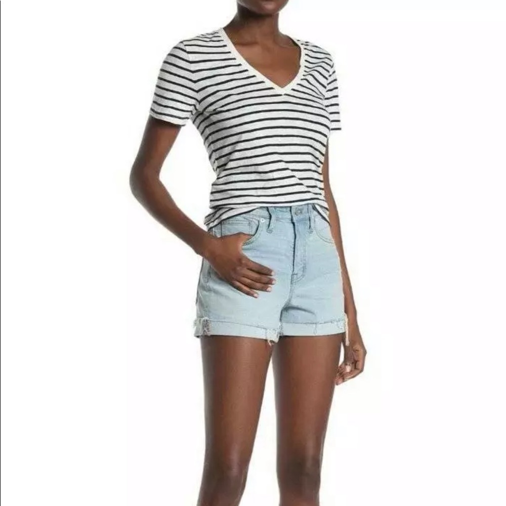 Madewell Denim Shorts Raw Hem Size 30 High Rise